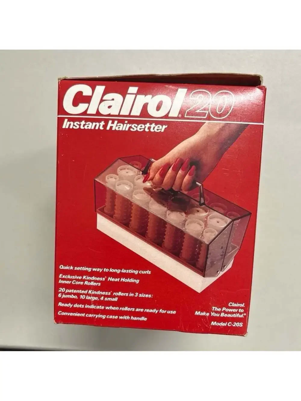 Vintage Clairol 20 Instant Hairsetter Hot Rollers Set Model C-20S 1981 In Box